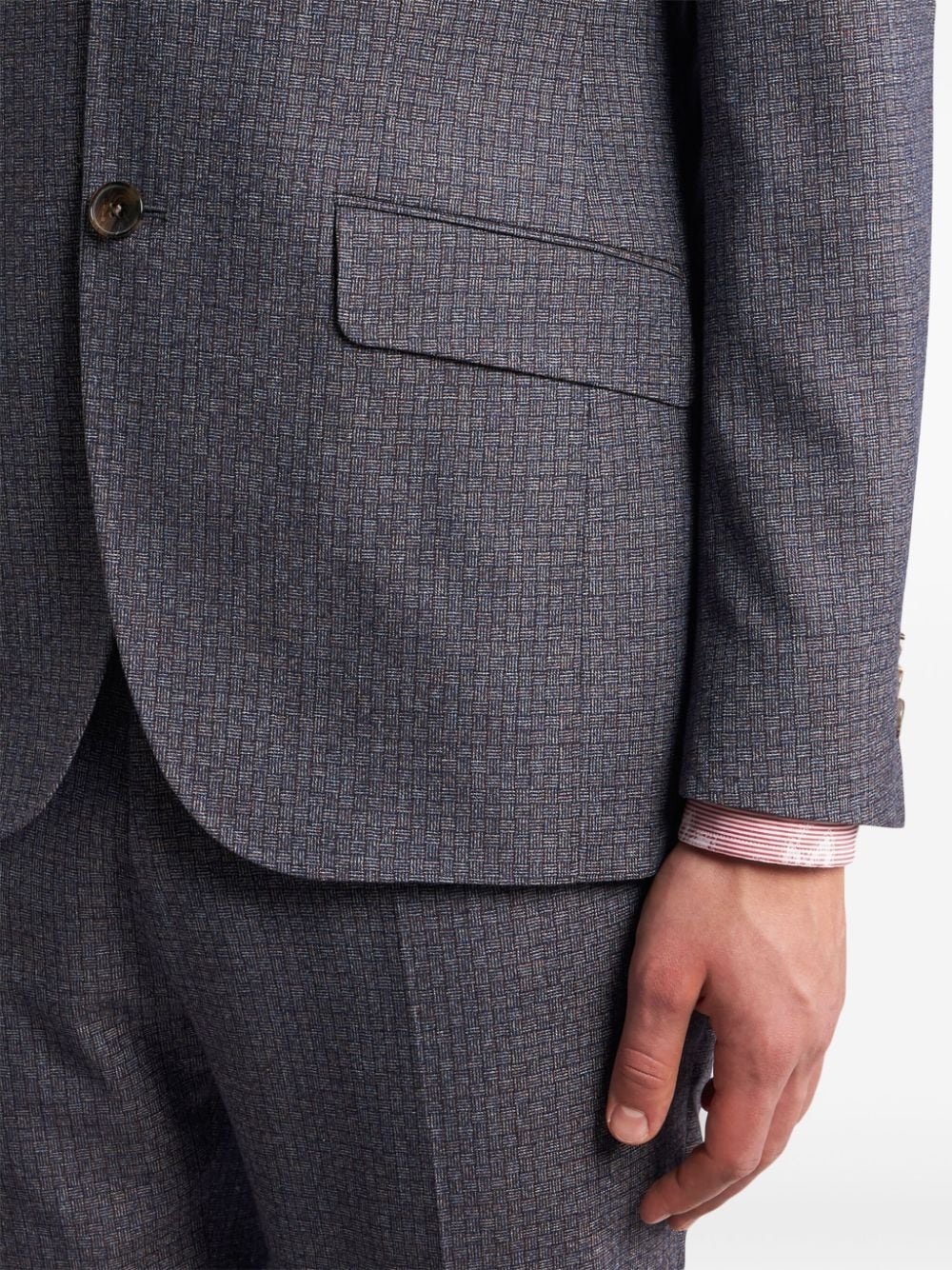 wool two-piece single-breasted suit - 5