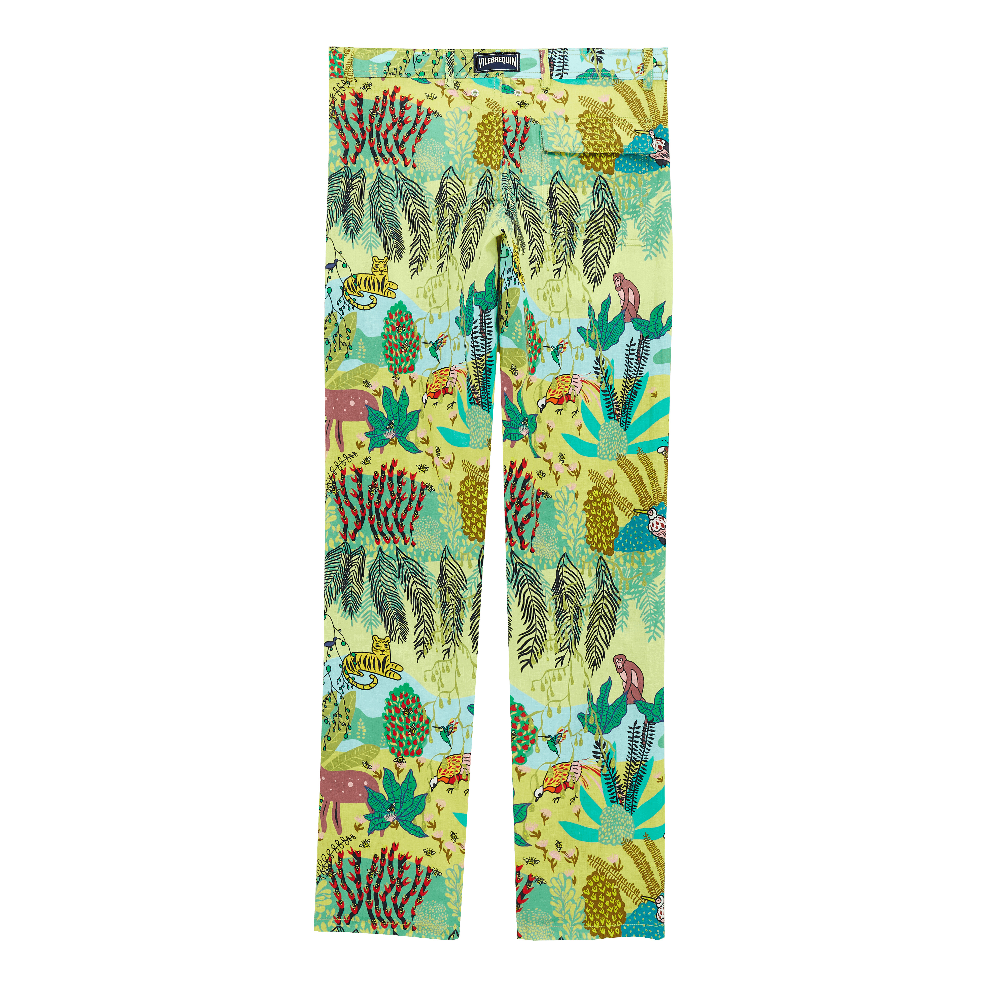 Men Printed Linen Pants Jungle Rousseau - 2