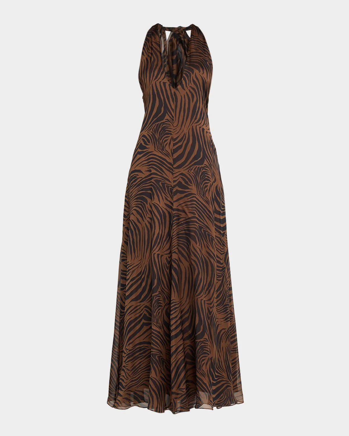 Max Mara Studio Alice Zebra-Print Silk Halter Maxi Dress - 5581525 | REVERSIBLE Max Mara Studio Alice Zebra-Print Silk Halter Maxi Dress - 5581525 | REVERSIBLE