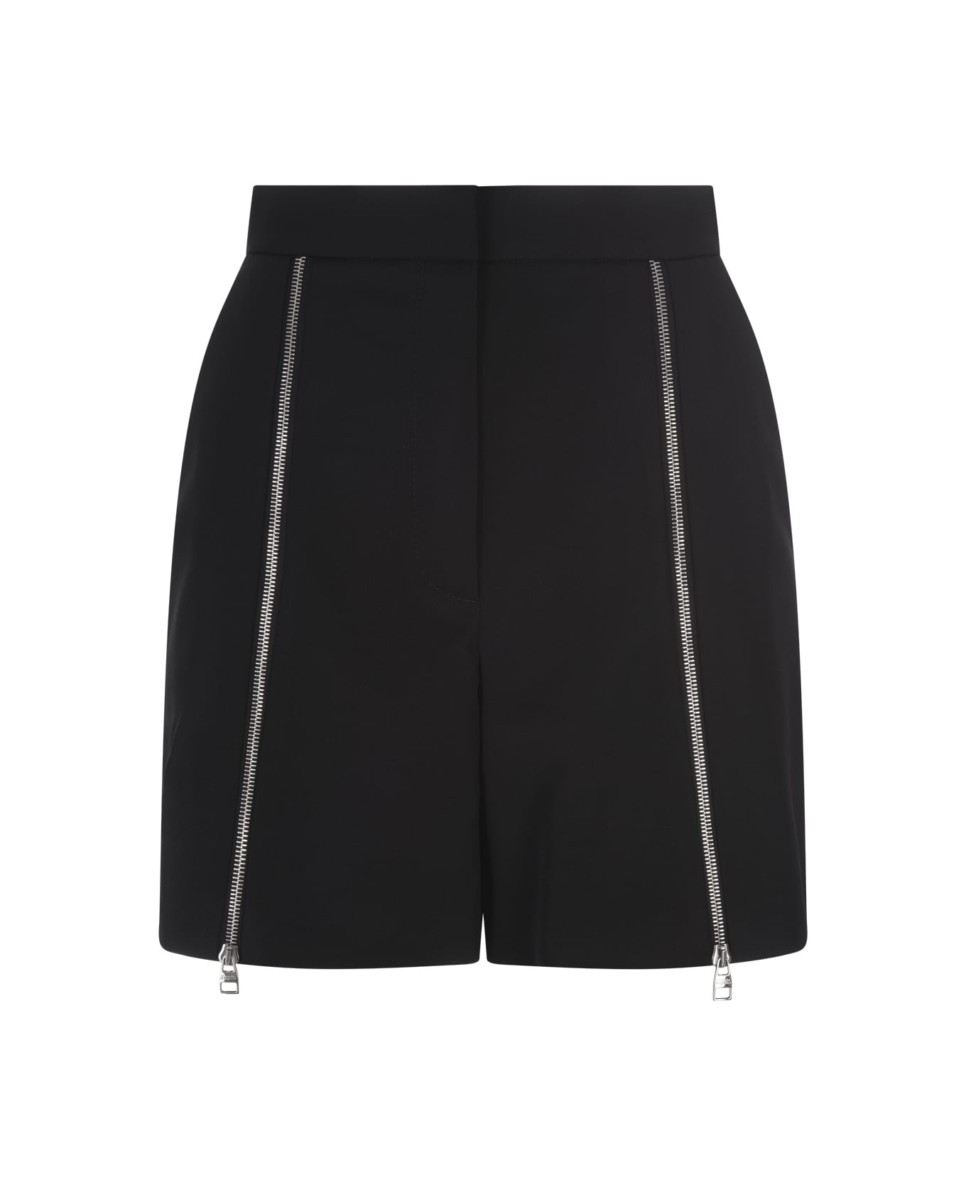 Wool Shorts With Front Zips - 1