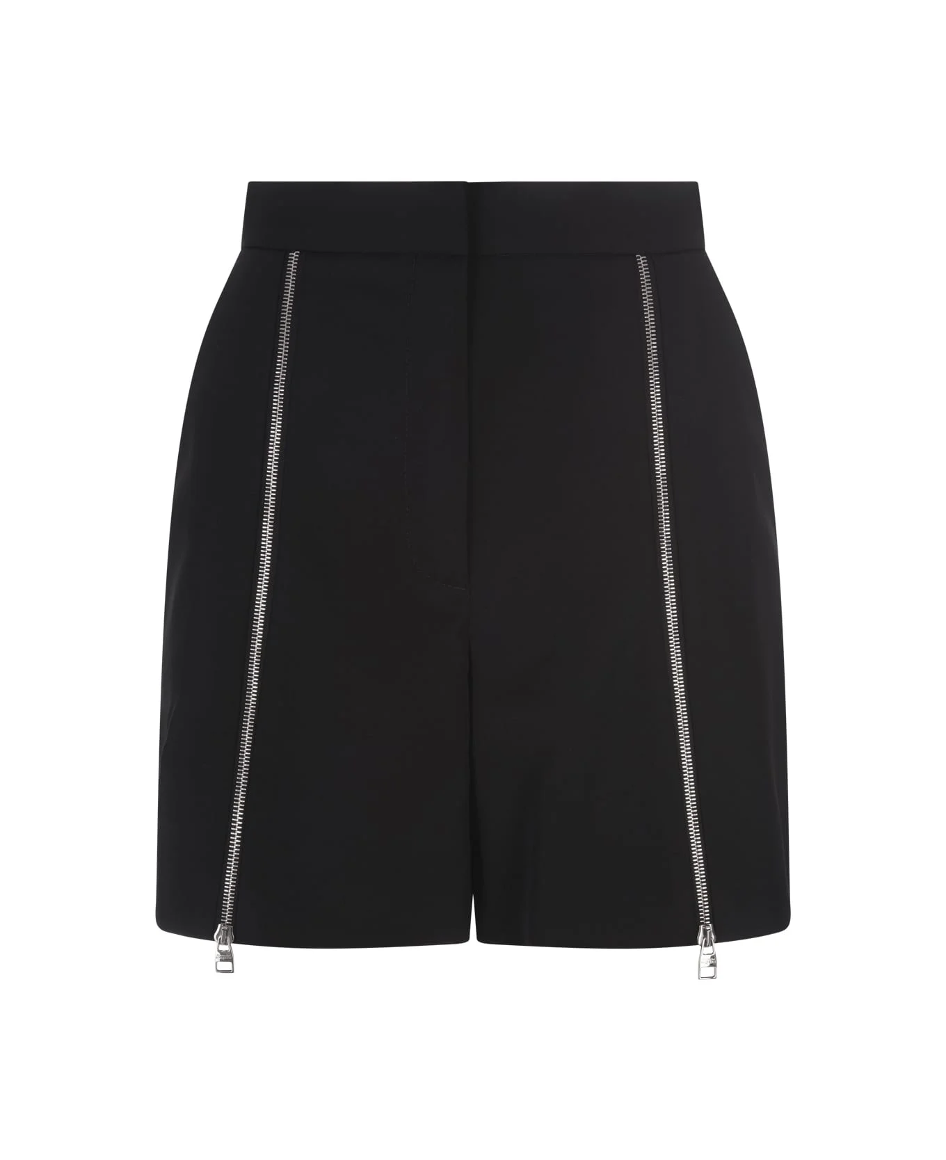 Wool Shorts With Front Zips - 1