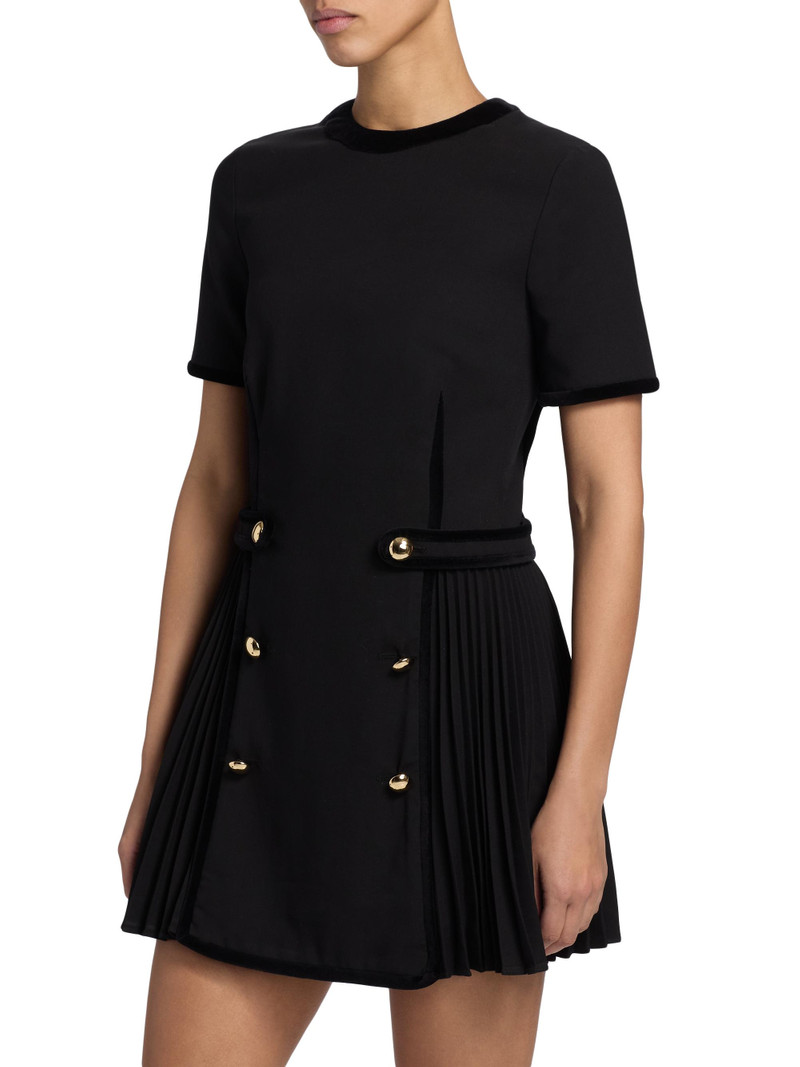 Women's Doria Pleated Minidress - Black 4