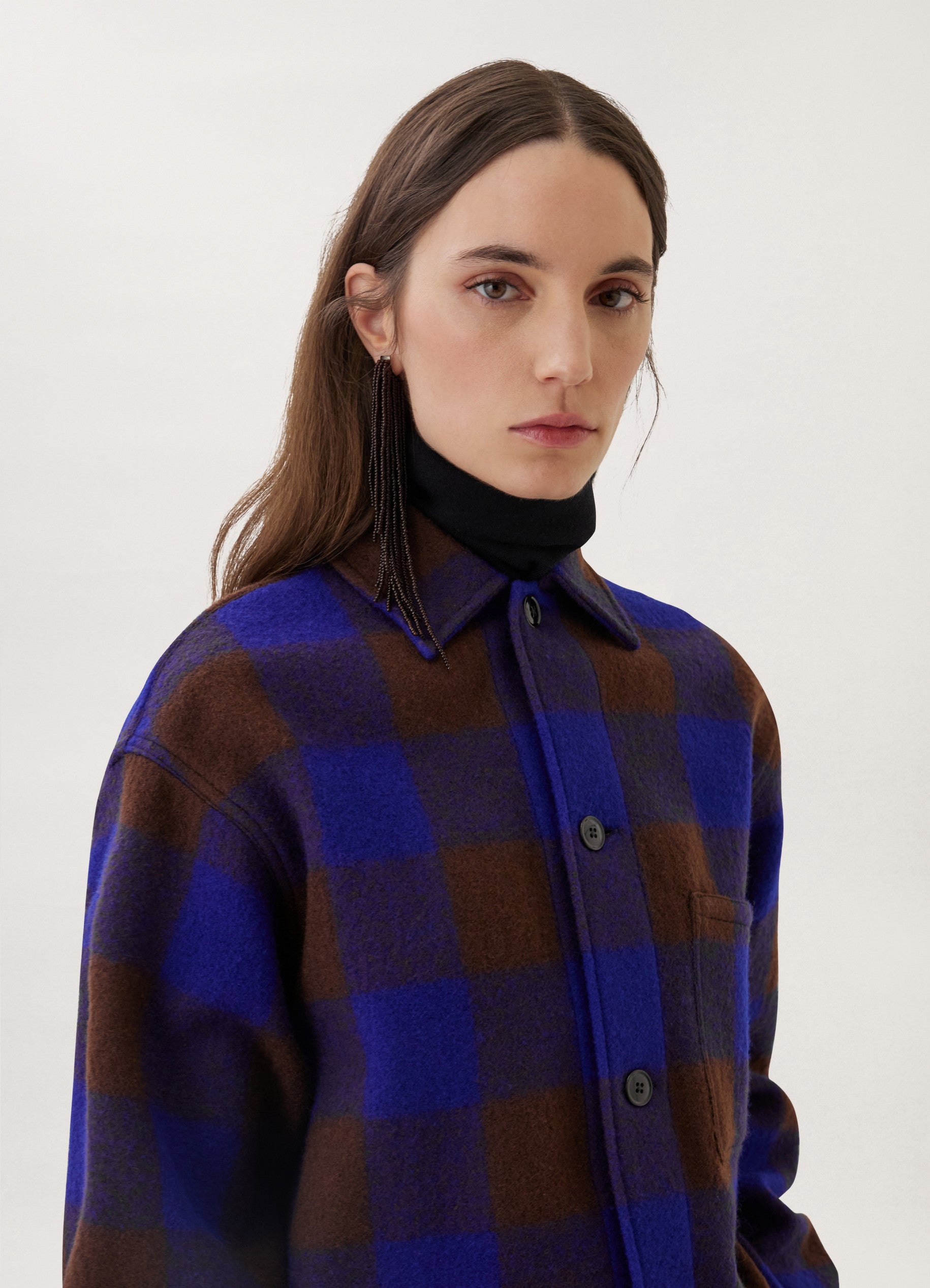 Lemaire PYJAMA SHIRT CHECKED WOOL | REVERSIBLE