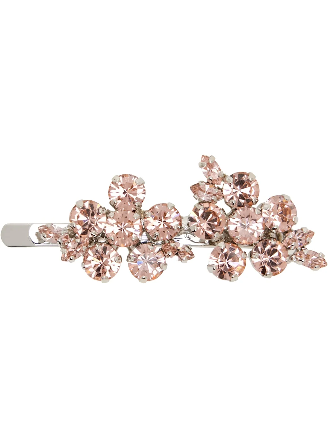 Silver & Pink Mini Hellebore Flower Hair Clip - 1