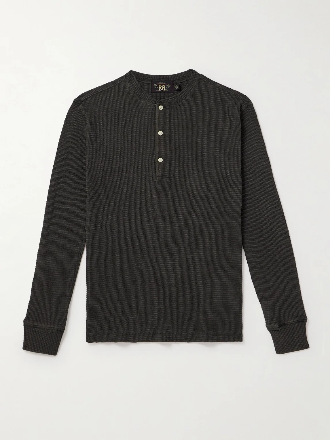 Slim-Fit Textured-Cotton Henley T-Shirt - 1