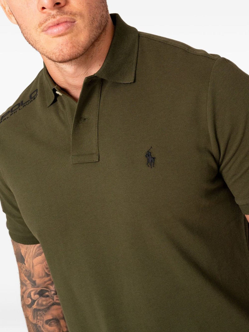 logo-embroidered polo shirt 4