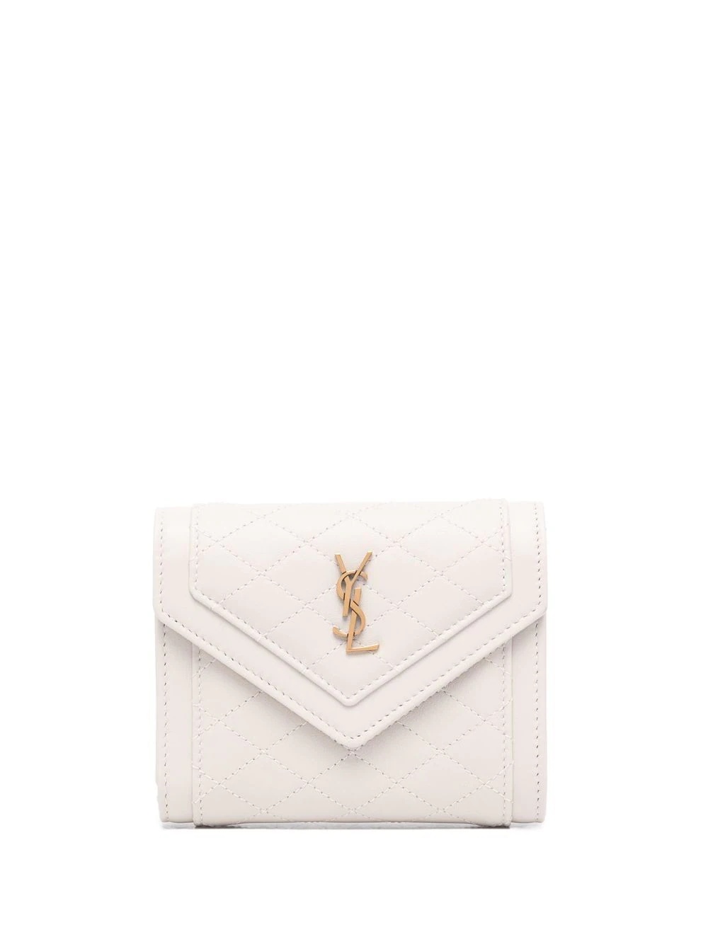 YSL logo-plaque leather wallet - 1