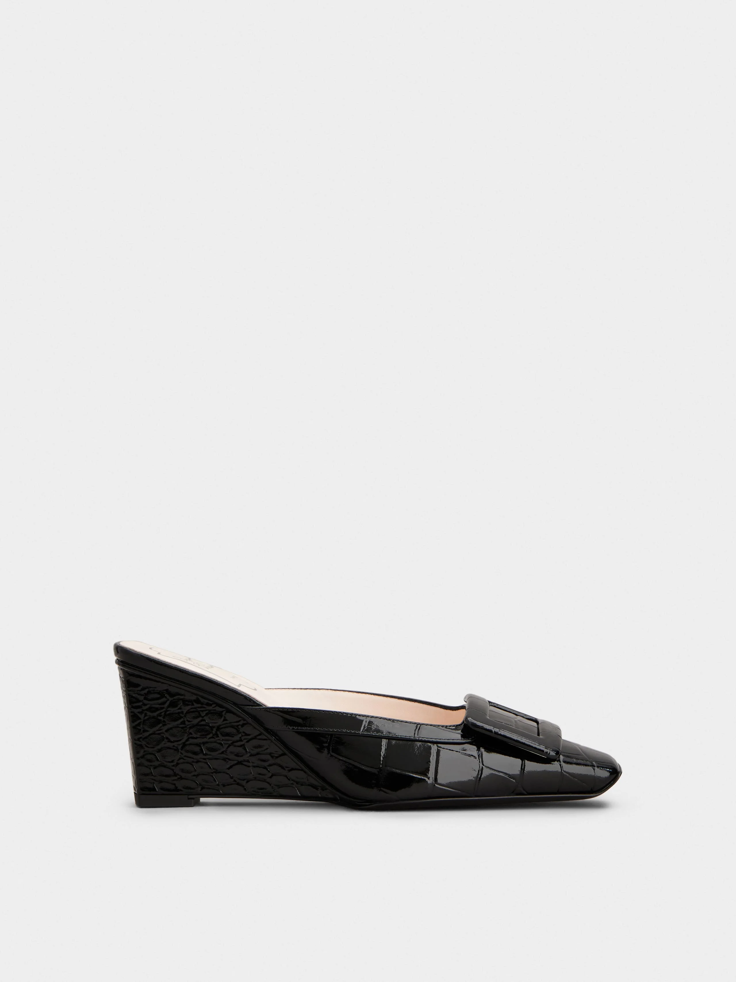 Belle Vivier Wedge Mules in leather - 1