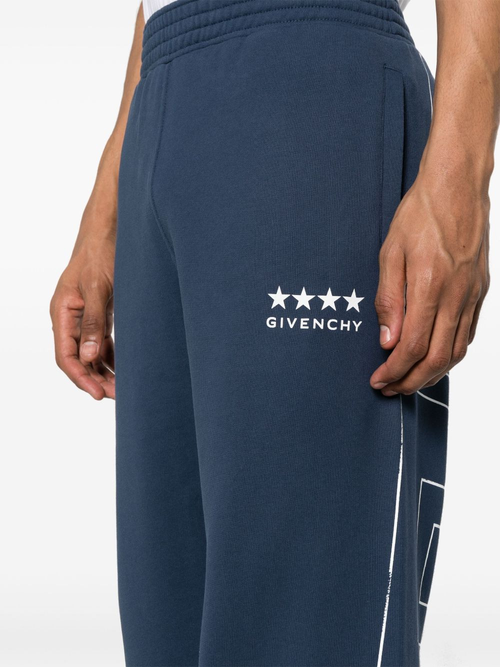 logo-print cotton track pants - 5