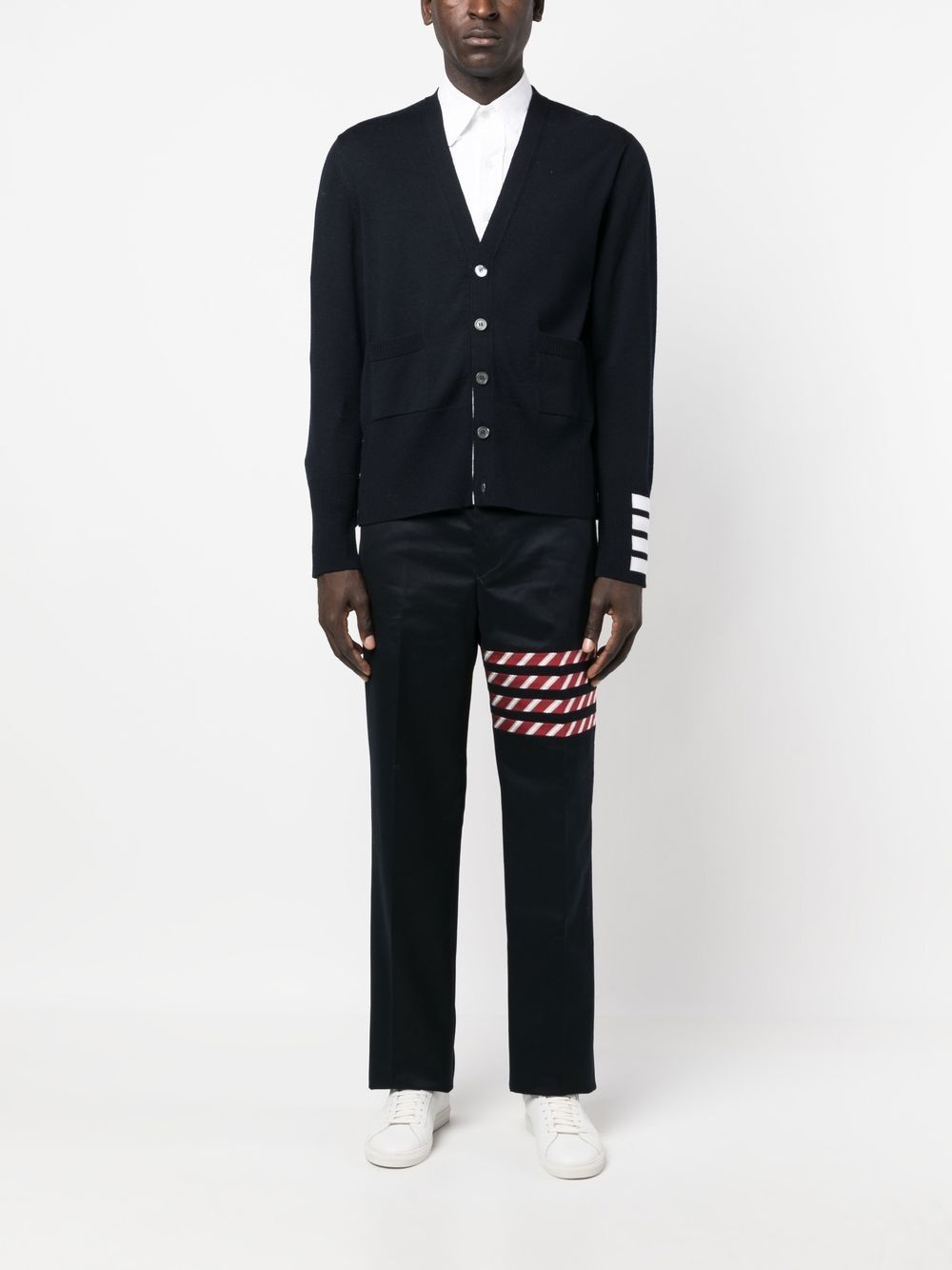 4 Bar stripe straight-leg trousers - 2