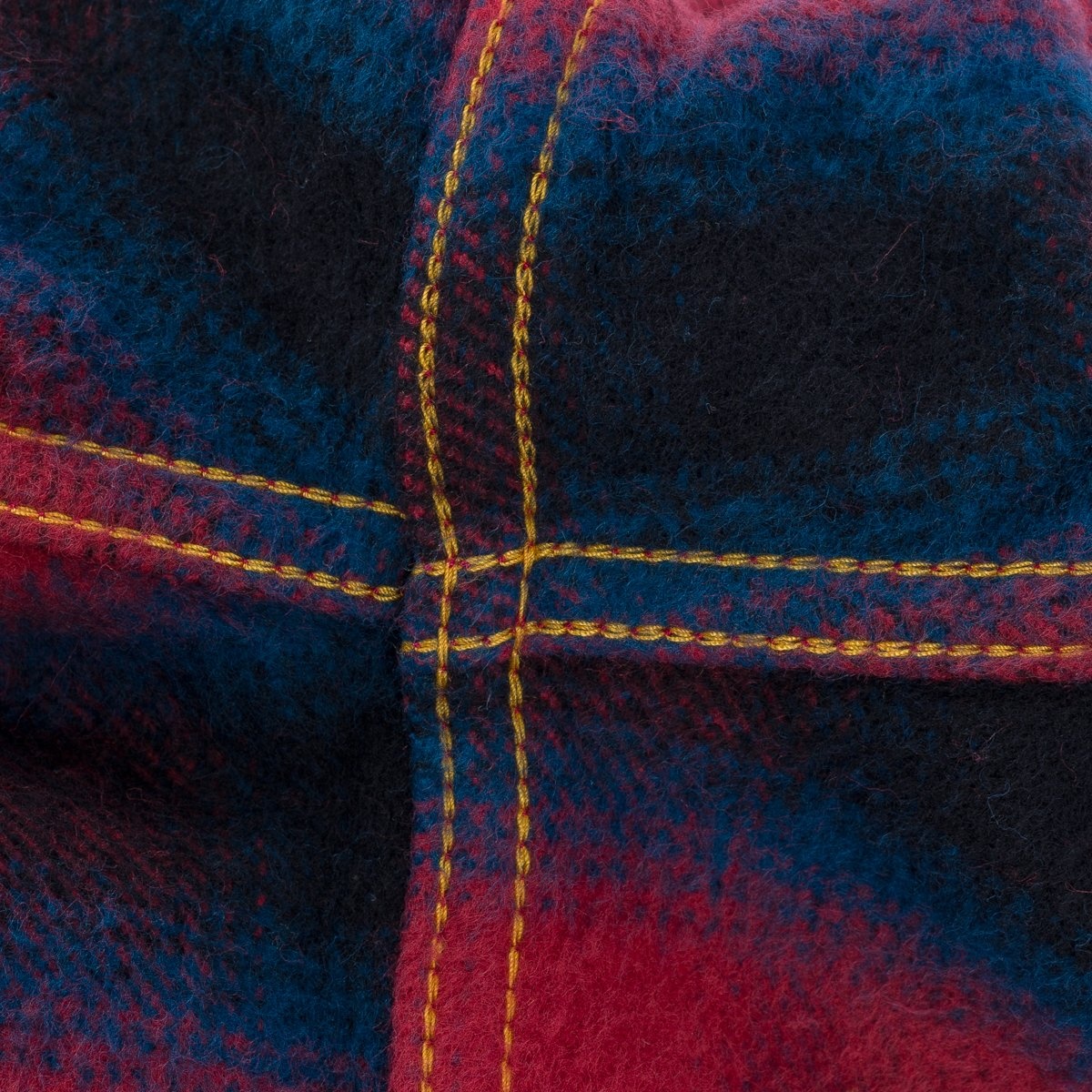 IHSH-379-RED Ultra Heavy Flannel Ombré Check Work Shirt - Red - 13