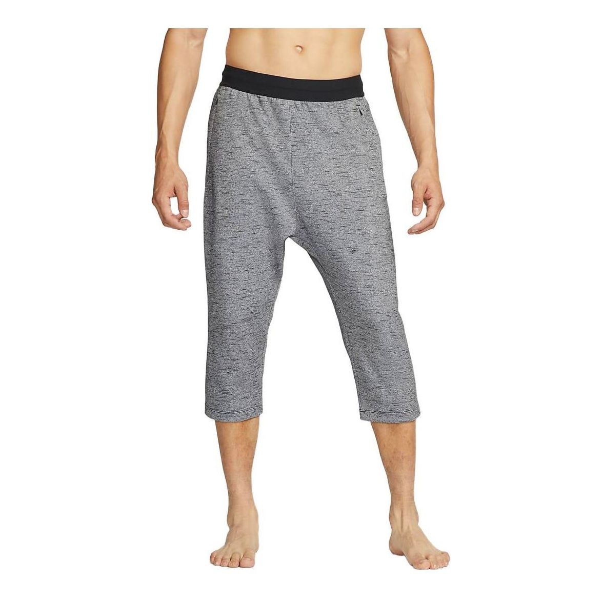 Men's Nike Yoga Dri-FIT Contrasting Colors Elastic Waistband Sports Pants/Trousers/Joggers Iron Gray - 1