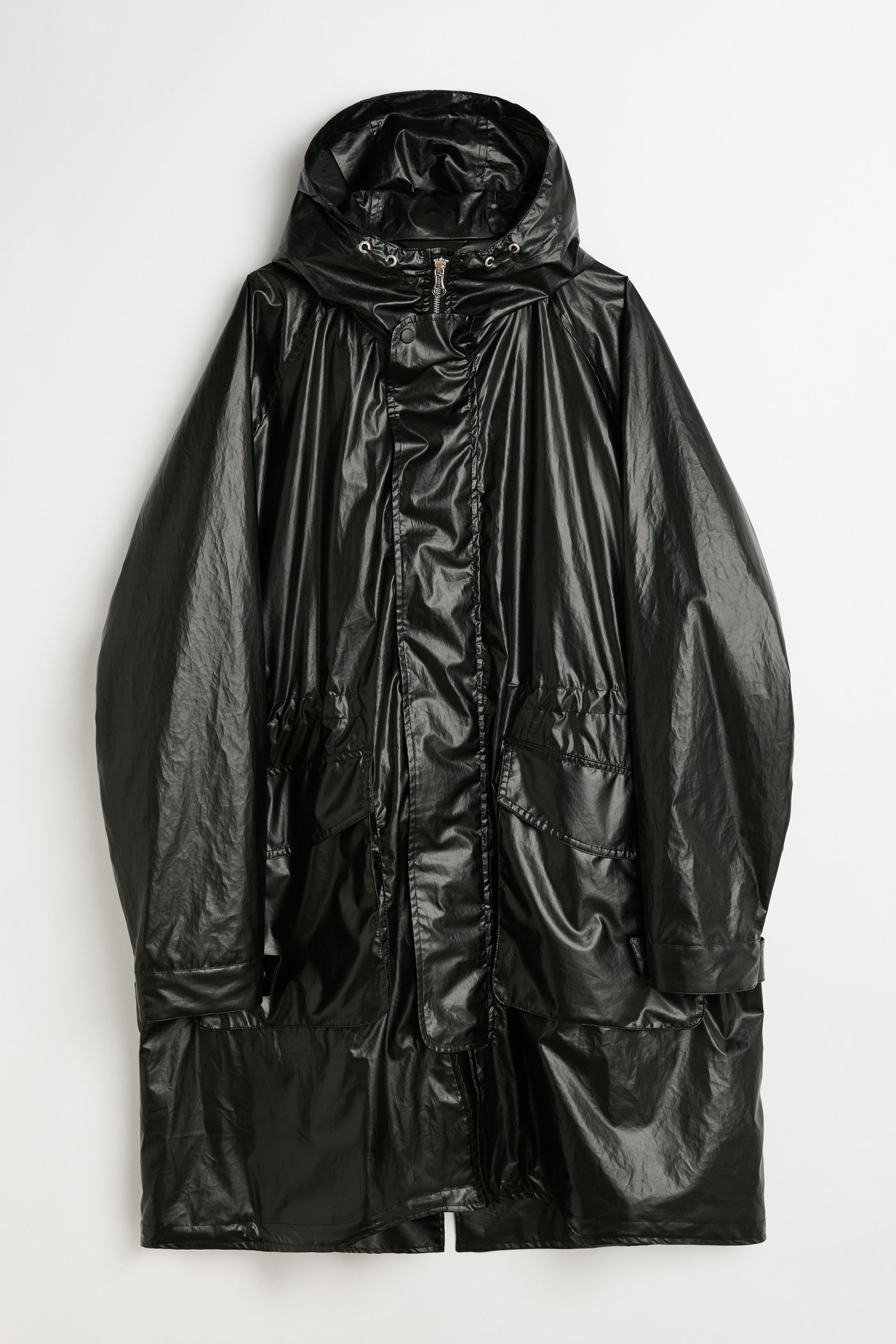 Tempesta Parka Black Rich Pleather Cotton - 1