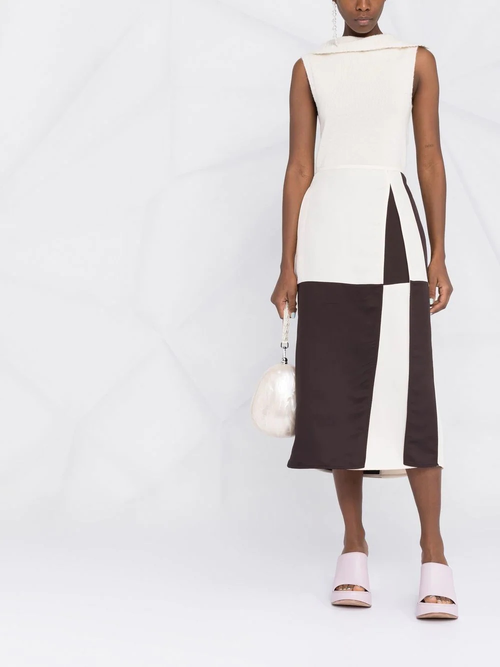 colour-block midi skirt - 2