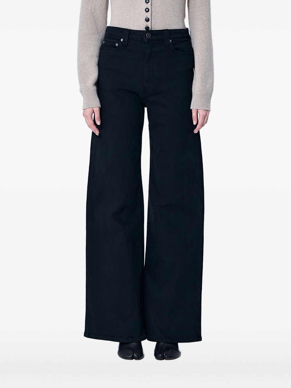 five-pocket wide-leg jeans - 1