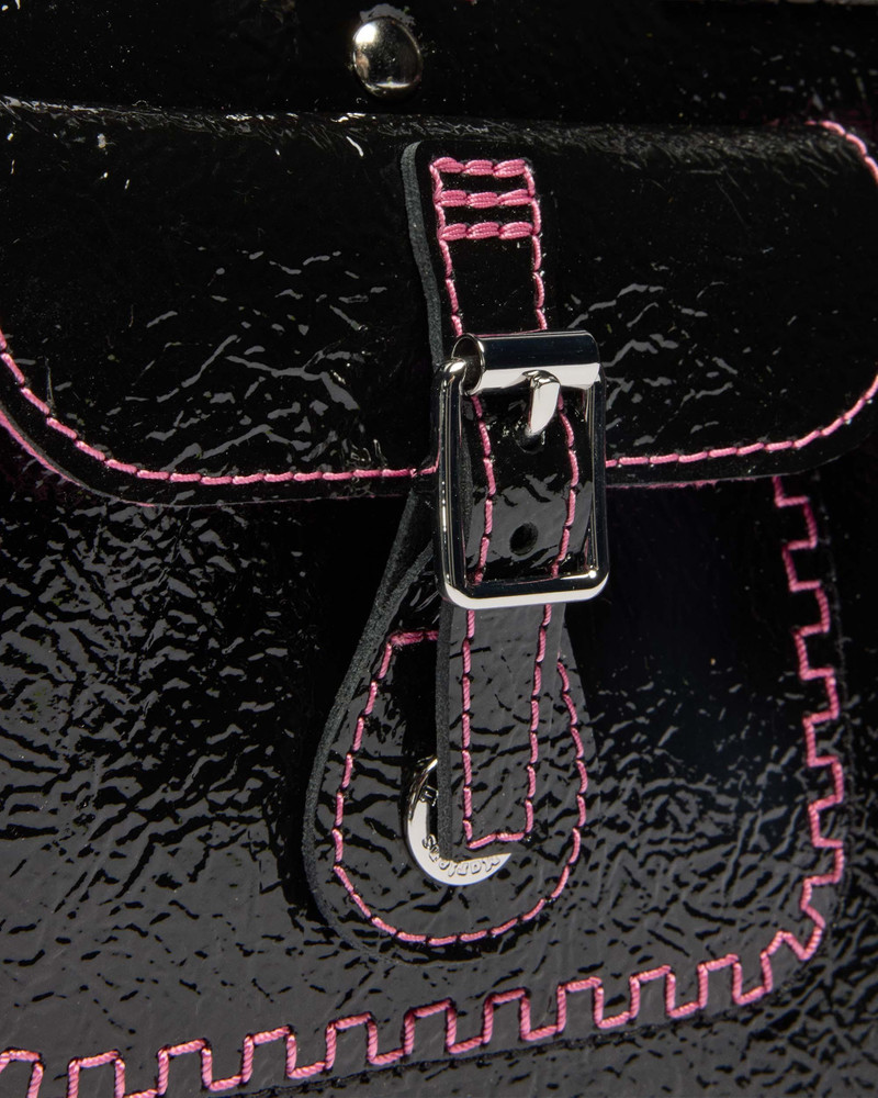 Top Handle Bag Distressed Patent Leather Bag 3
