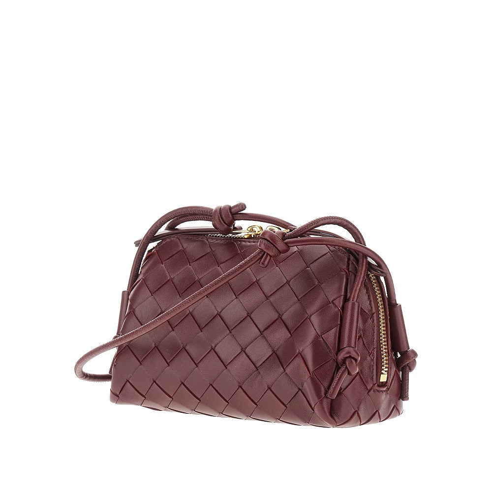 INTRECCIATO LEATHER POUCH ON STRAP - 2