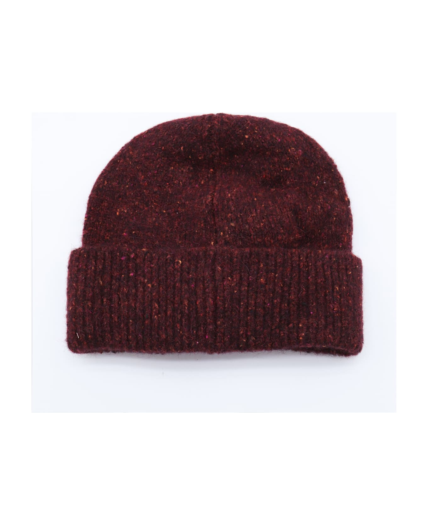 Dark Red Cashmere Hat - 2