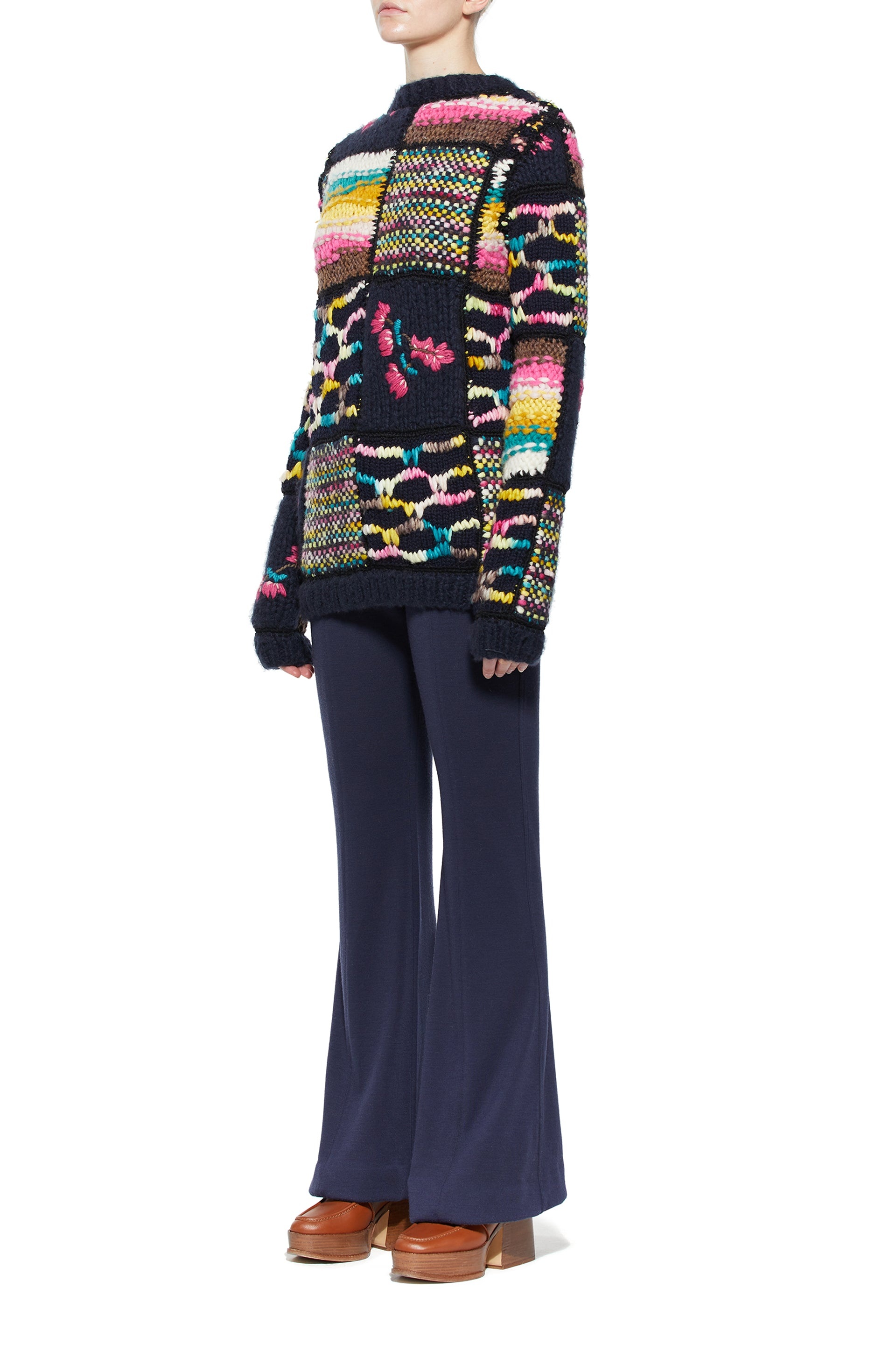 Lawrence Patchwork Sweater in Welfat Cashmere - 3