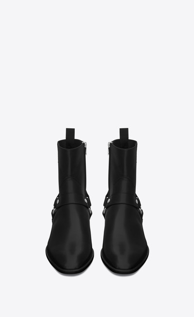 SAINT LAURENT wyatt harness boots in smooth leather outlook