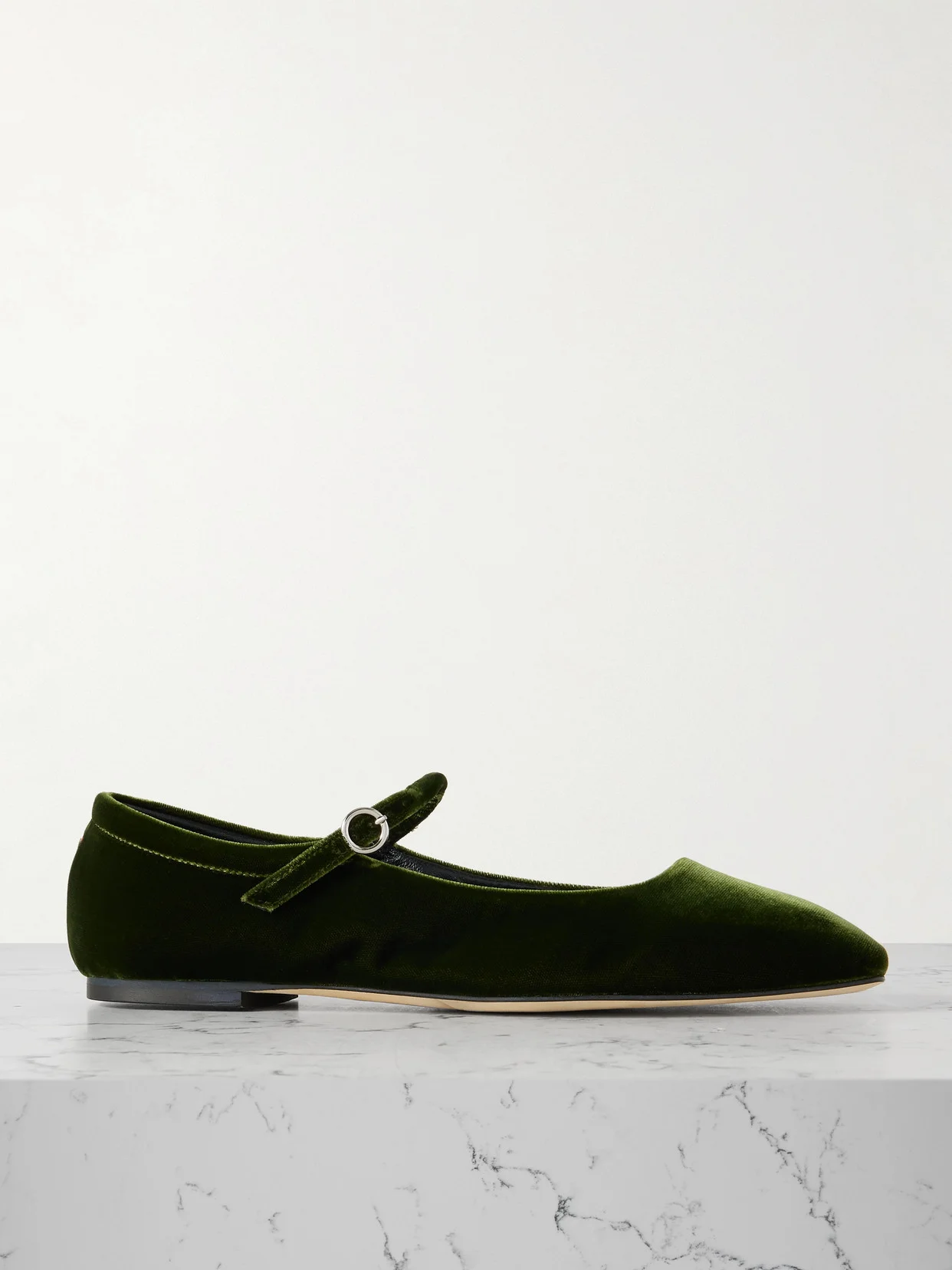 Uma Velvet Mary Jane Ballet Flats - 1