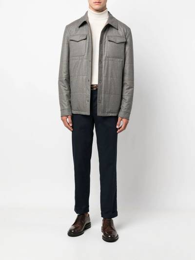 Canali quilted shirt jacket outlook