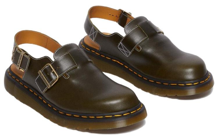 Dr.Martens Jorge Made in England Classic Leather Slingback Mules 'Dark Green' 30939275 - 4