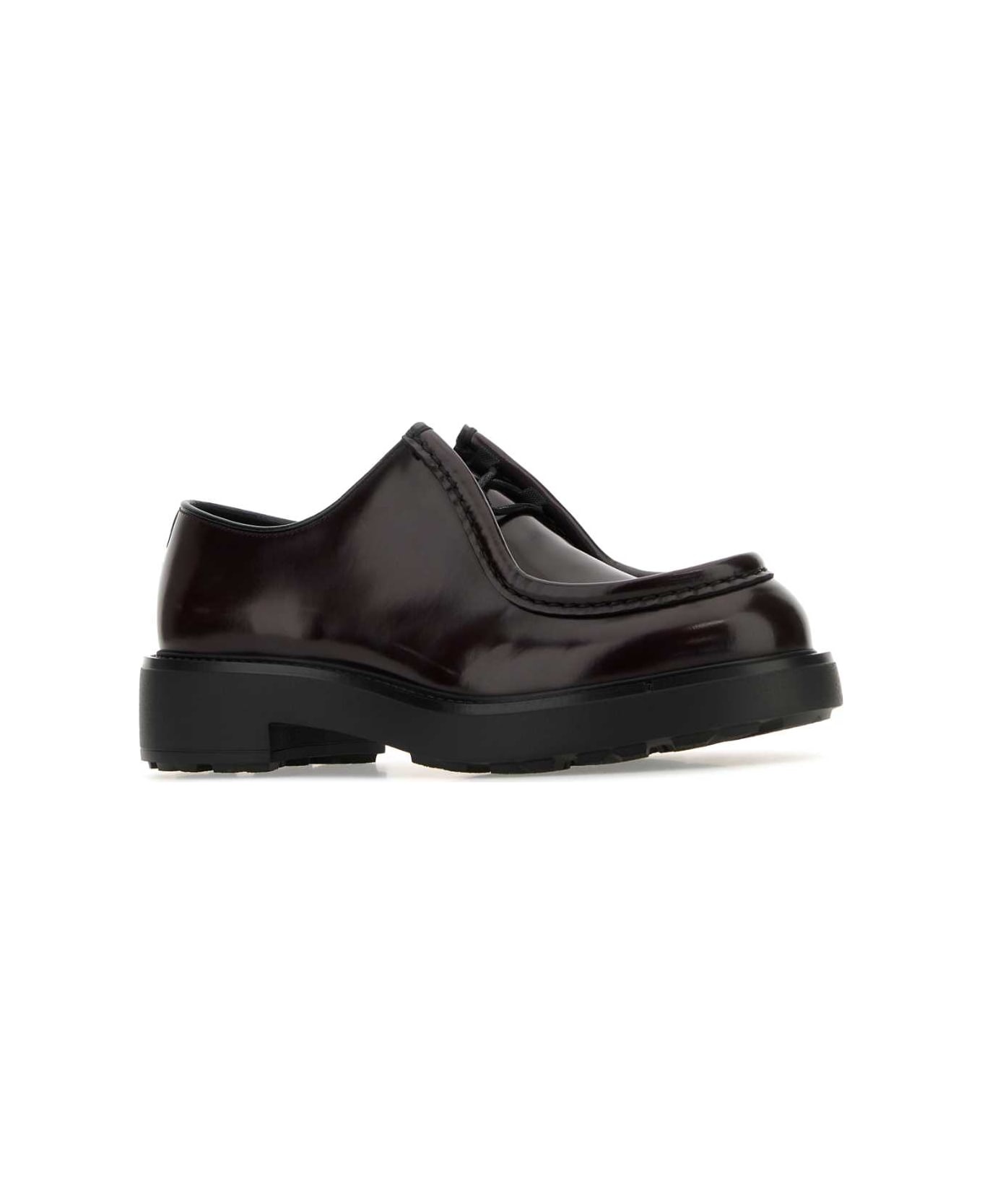 Grape Leather Diapason Lace-up Shoes - 2