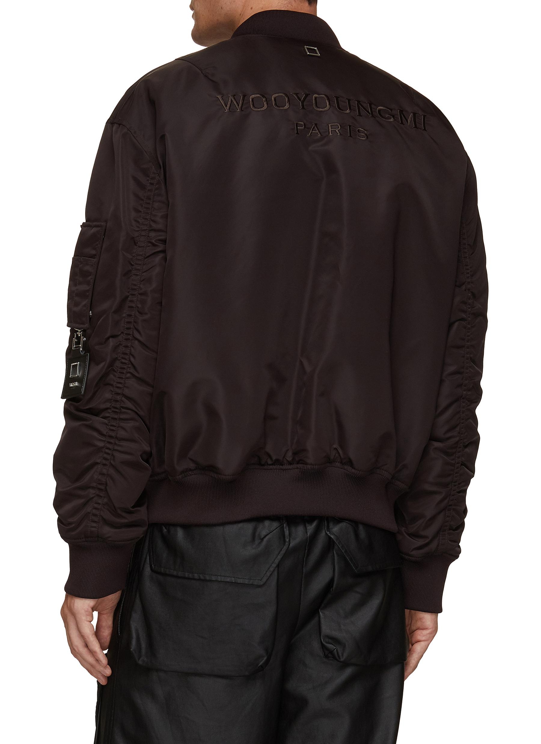 LOGO EMBROIDERED BOMBER JACKET - 3