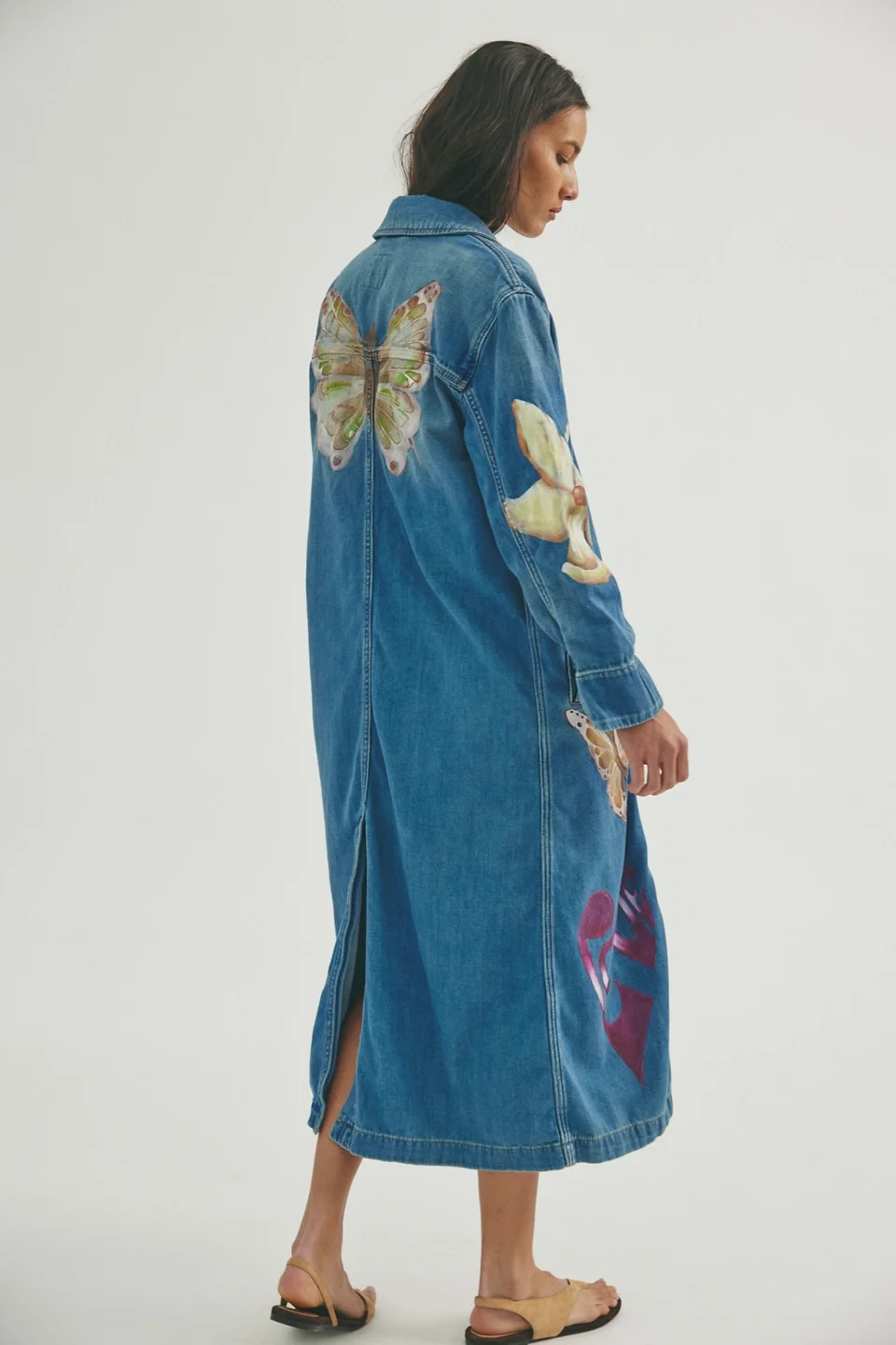 FP X Juliet Johnstone Hand-Painted Monique Denim Duster - 1