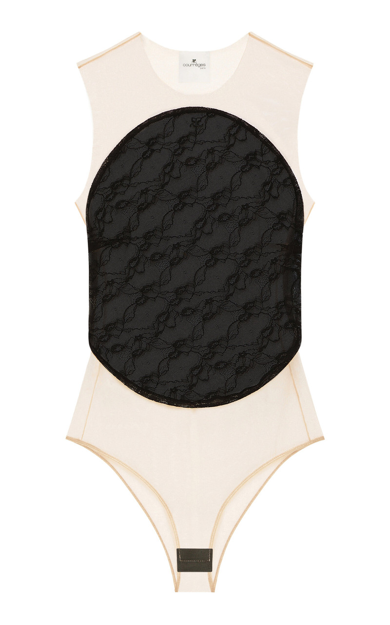 Illusion Circle Lace Bodysuit black 1