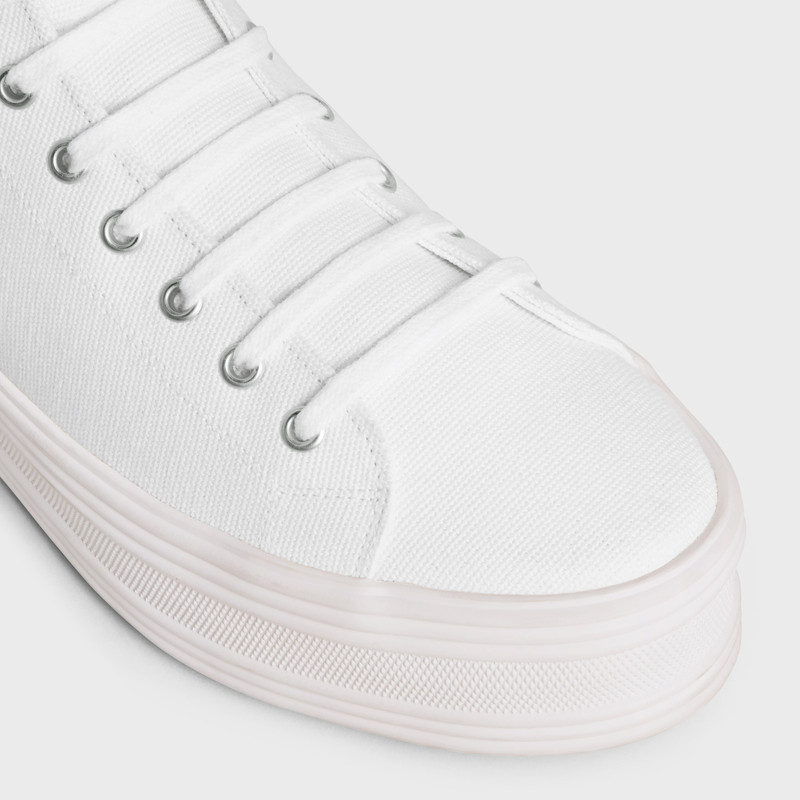 JANE MID LACE-UP SNEAKER in CANVAS AND CALFSKIN 4