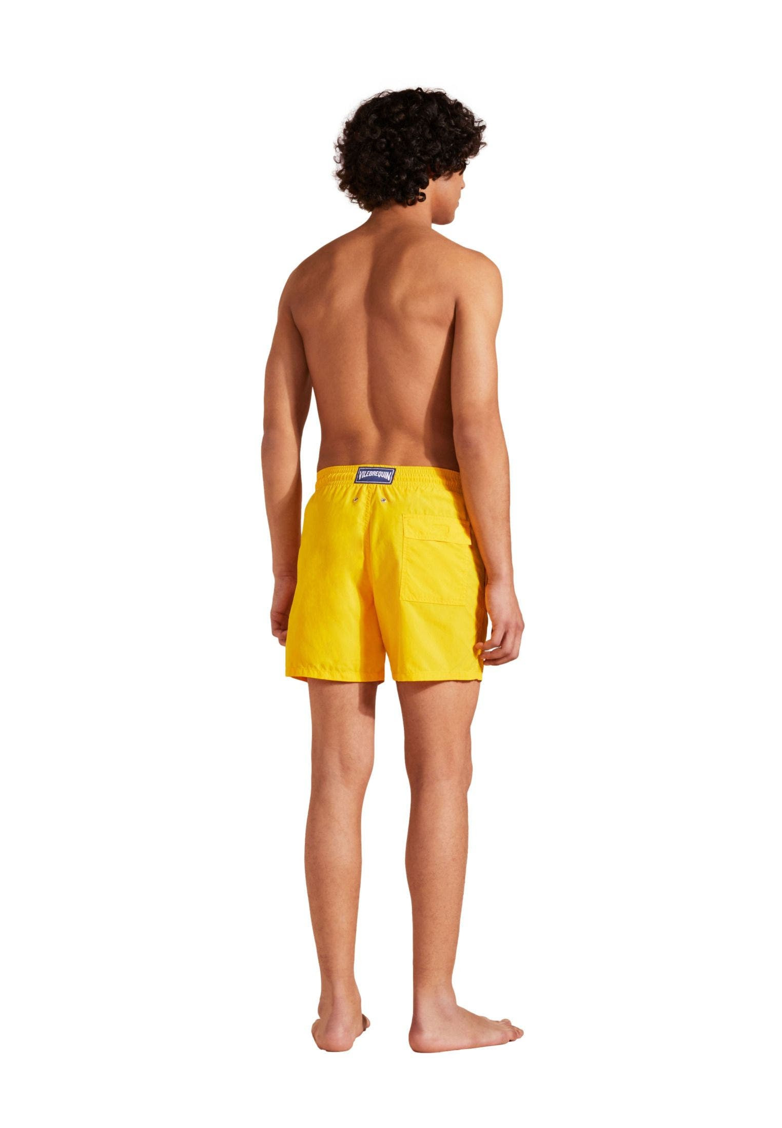 Vilebrequin Men's Solid Recycled Polyamide Swim Shorts in Maïs at Nordstrom - 6