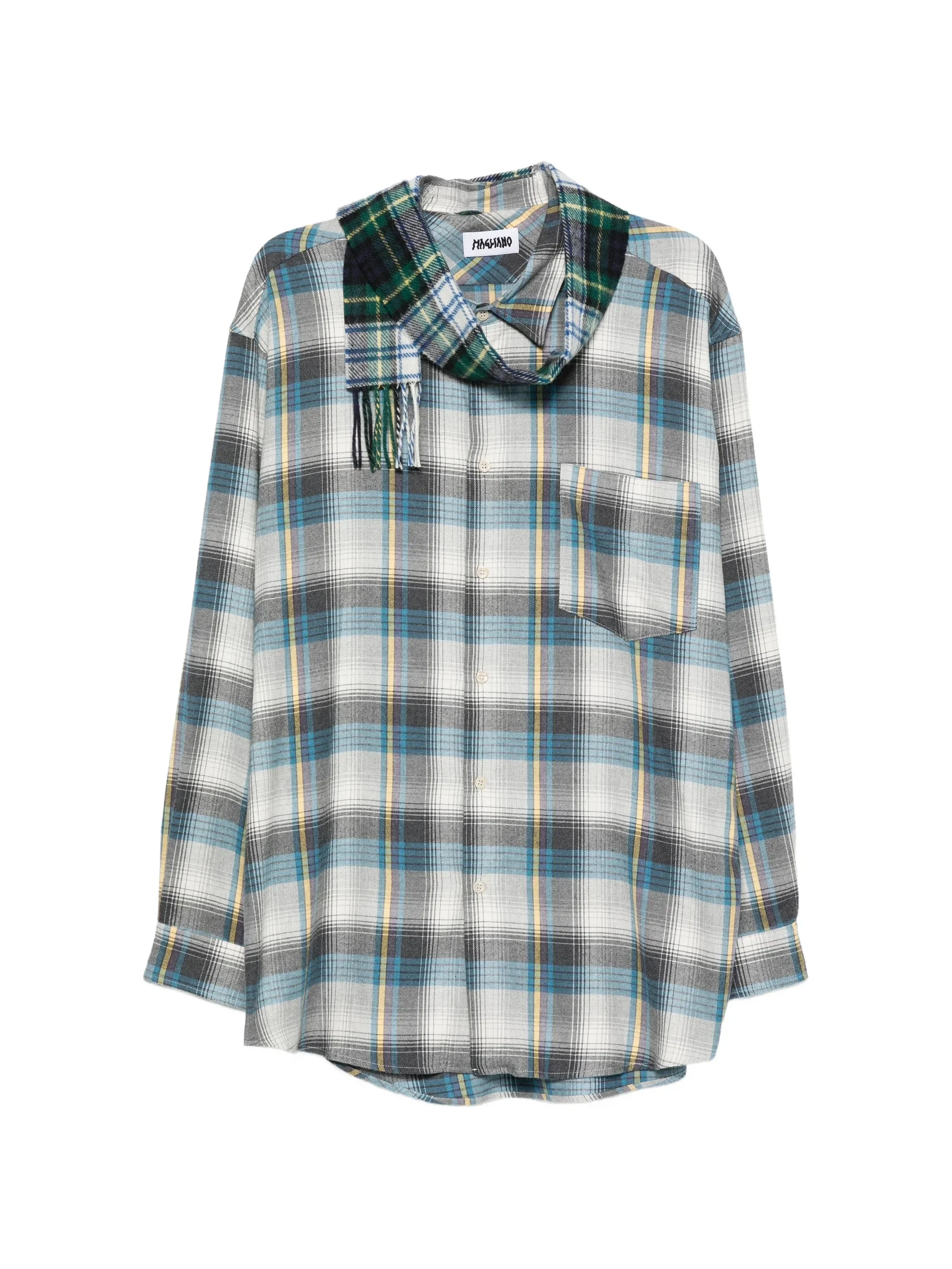Magliano Check Scarf-detail Shirt - 1