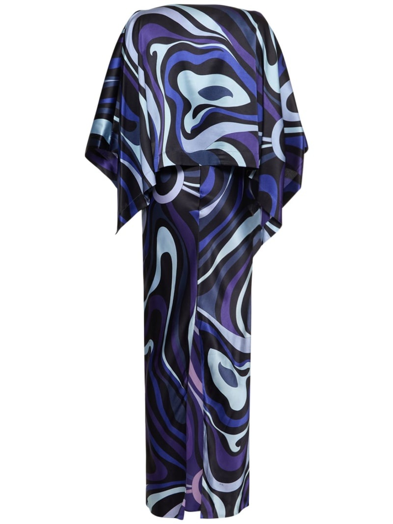 Marmo printed silk twill long dress - 5