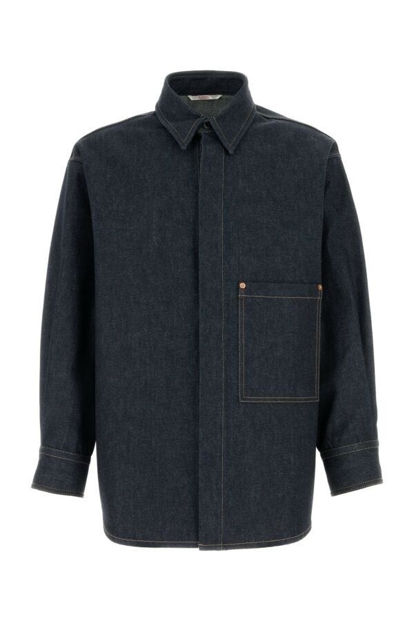 Valentino Garavani Man Camicia In Denim | Denim - 1