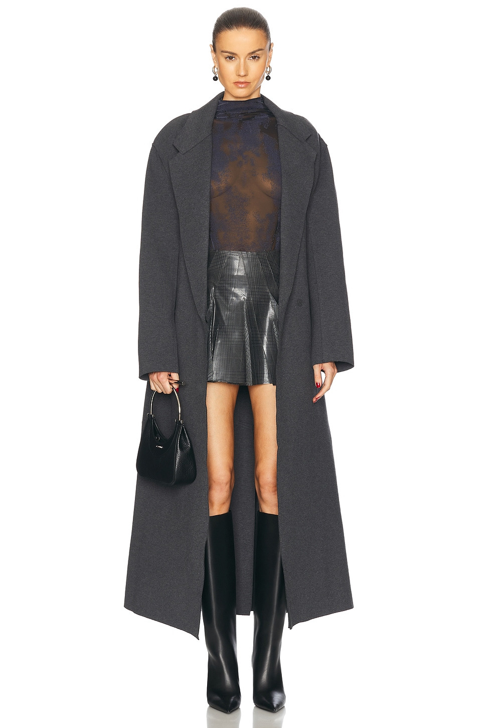 Oversized Double Breasted Coat - 4