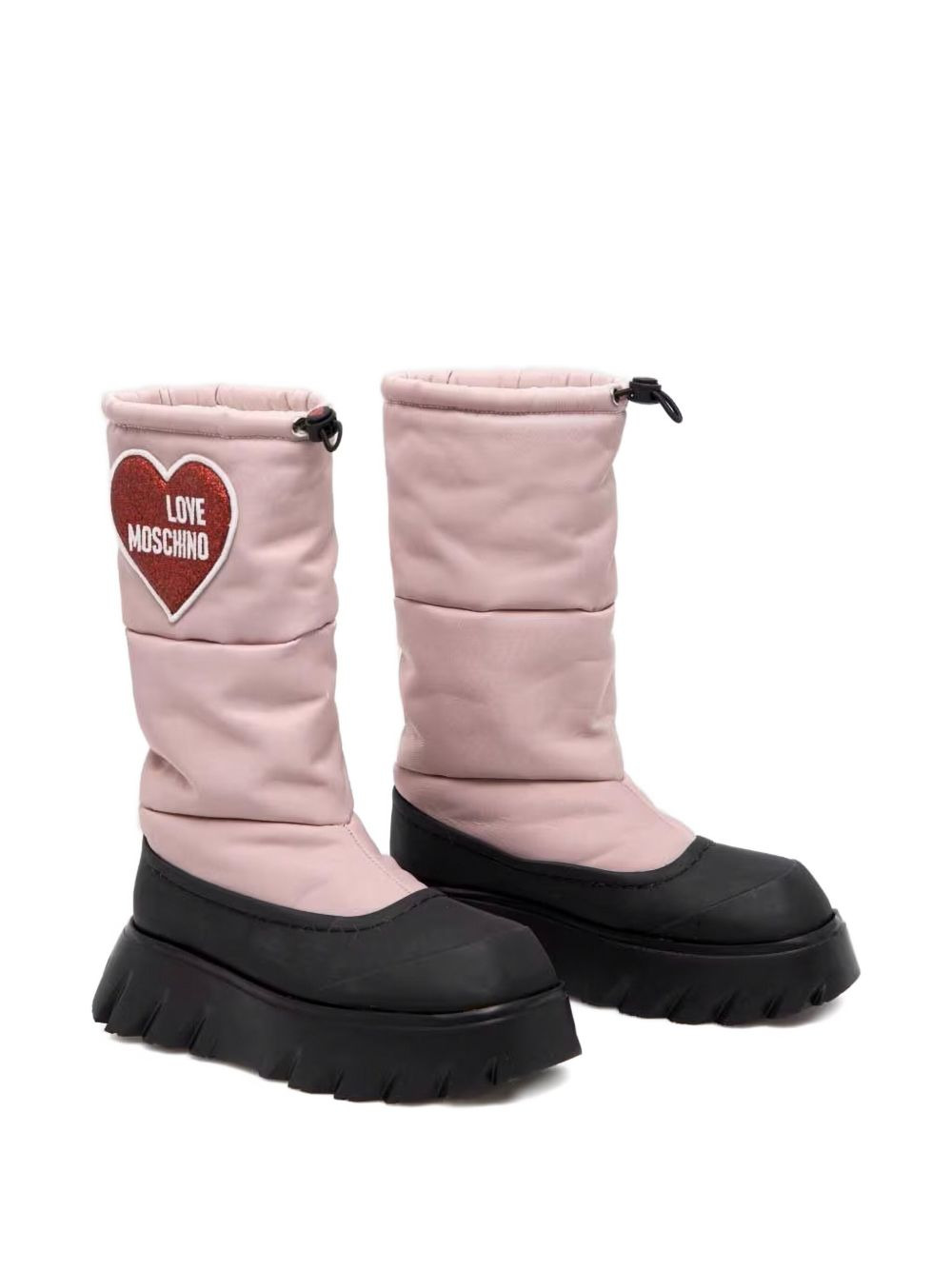 quilted heart-appliqué boots - 2