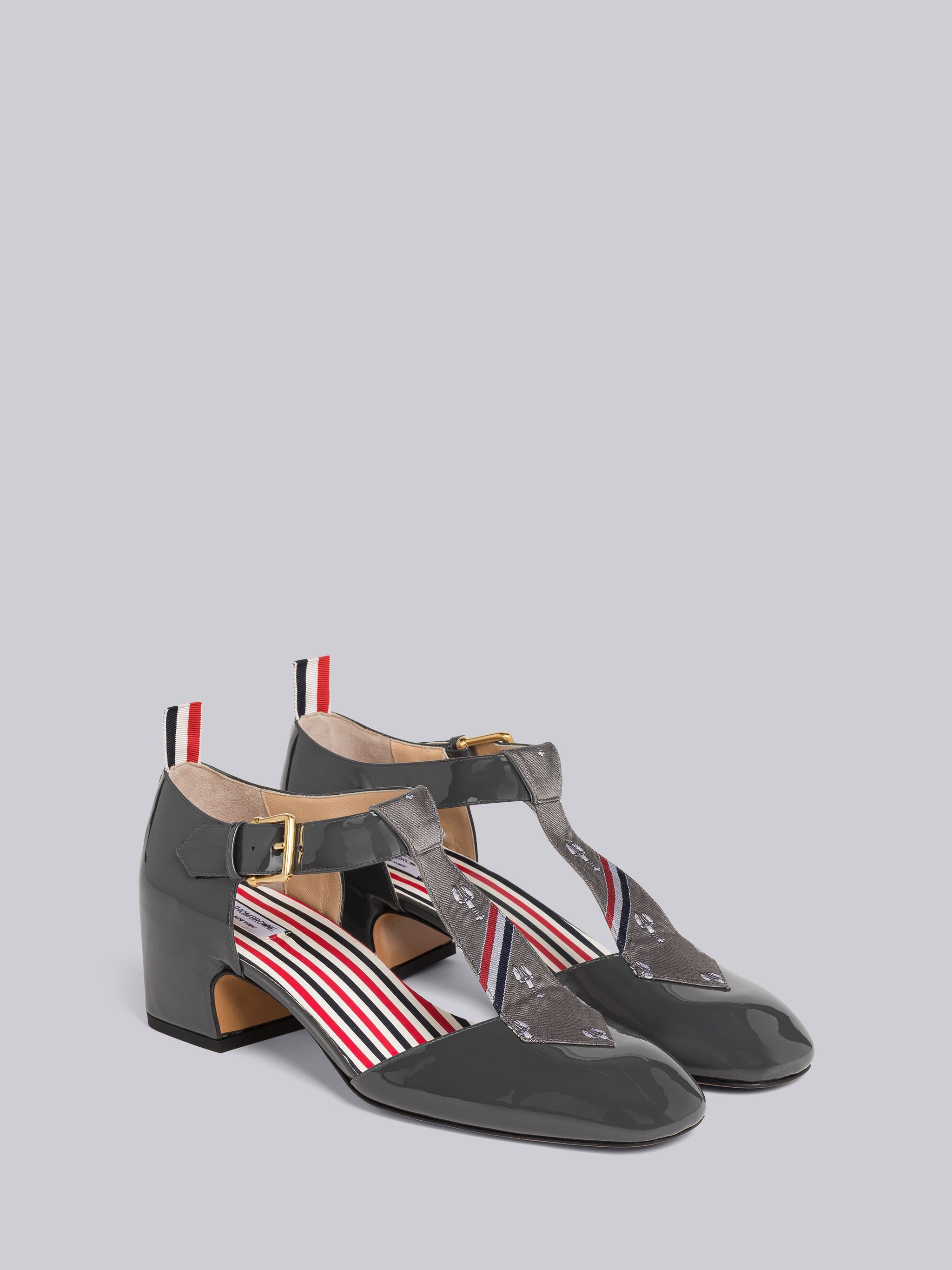 Soft Patent Leather Heeled Neck Tie Thom John - 3