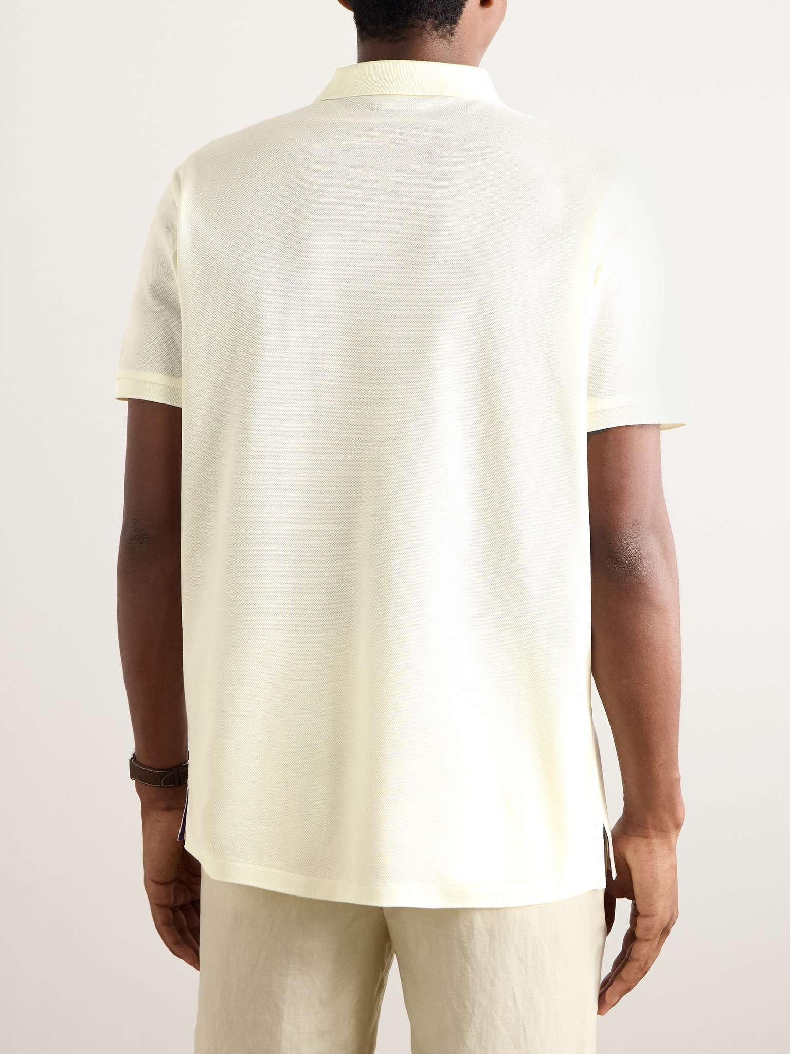 Logo-Embroidered Mercerised Cotton-Piqué Polo Shirt - 3