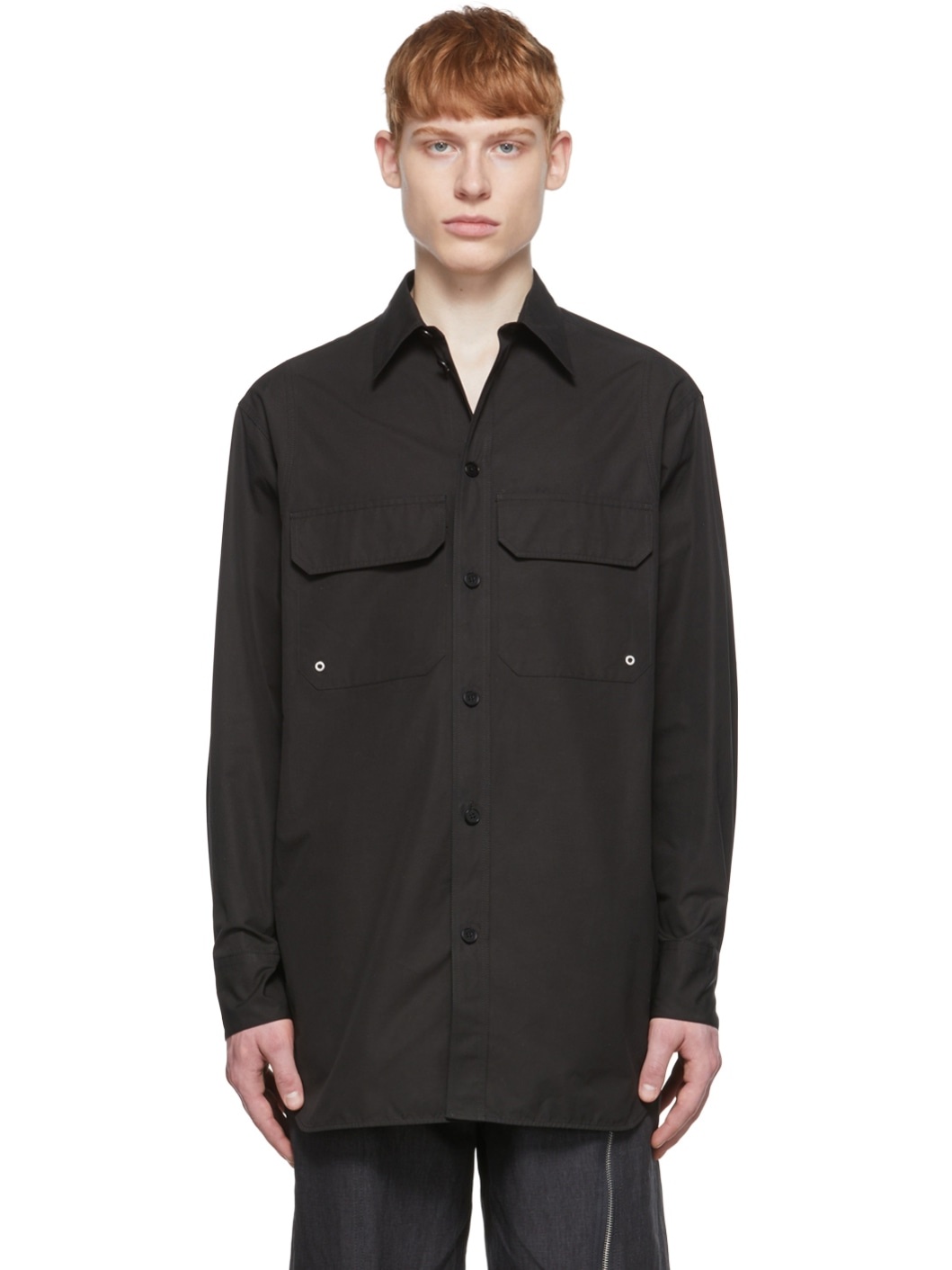 Black Poplin Shirt - 1