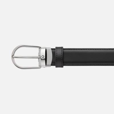 Montblanc Horseshoe buckle black/brown 30 mm reversible leather belt outlook