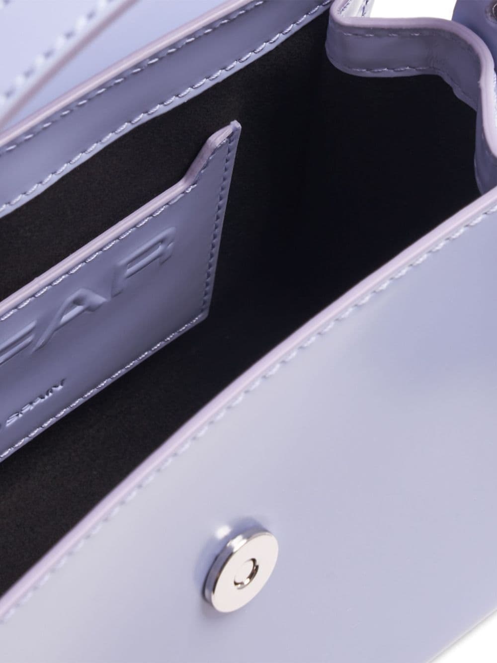 logo-plaque leather shoulder bag - 3