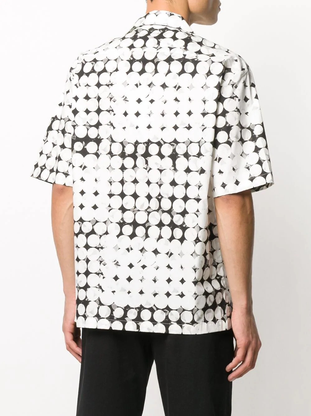 circle pattern camp collar shirt - 4