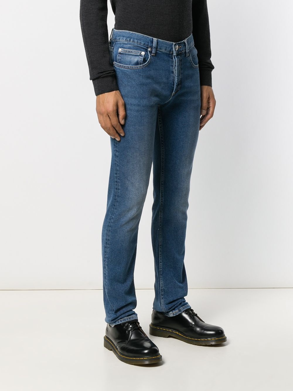 slim-fit washed jeans - 3