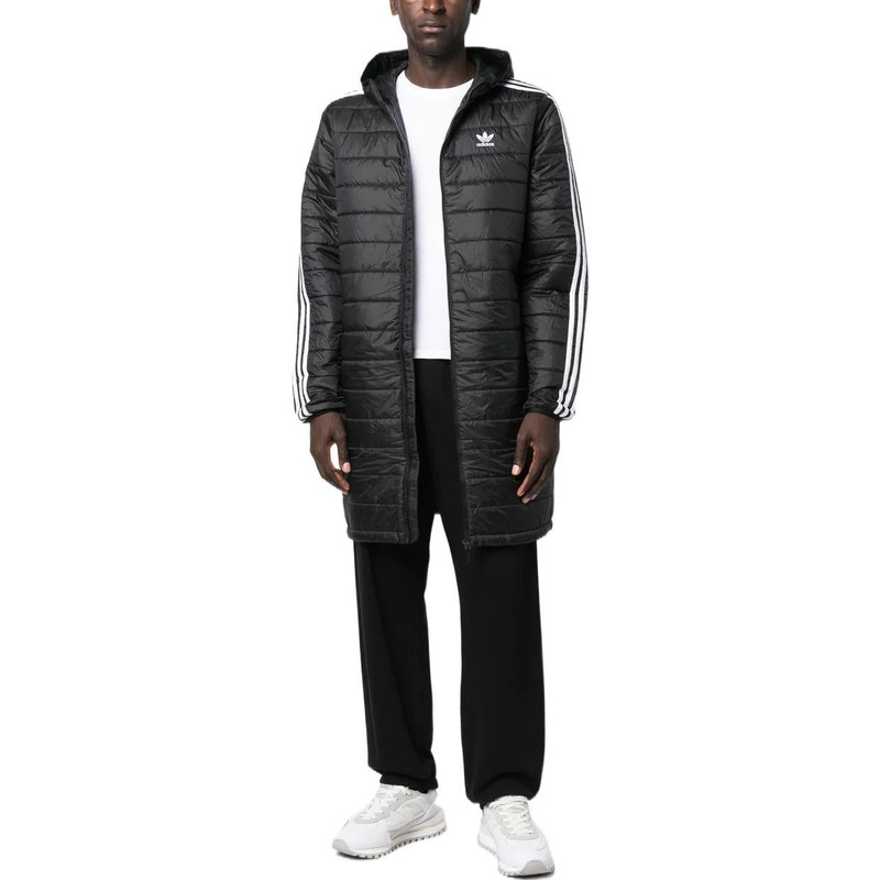 adidas adidas originals Padded Hooded Coat 'Black' HM2461 outlook
