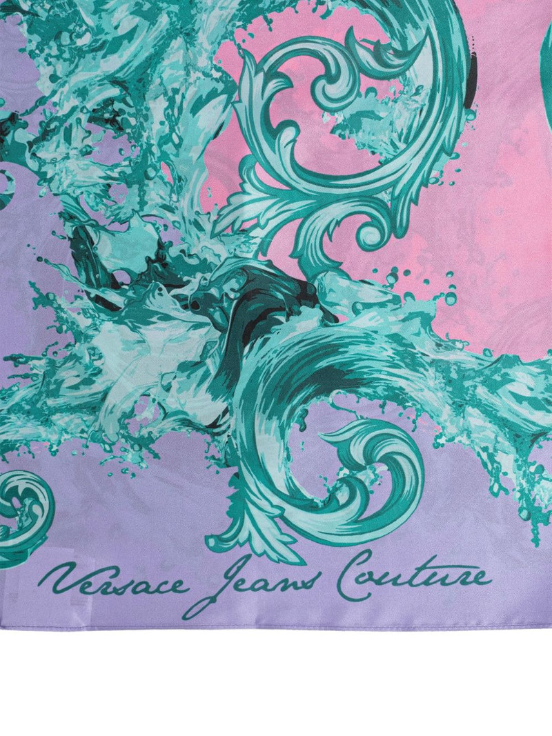VERSACE JEANS COUTURE printed silk scarf outlook