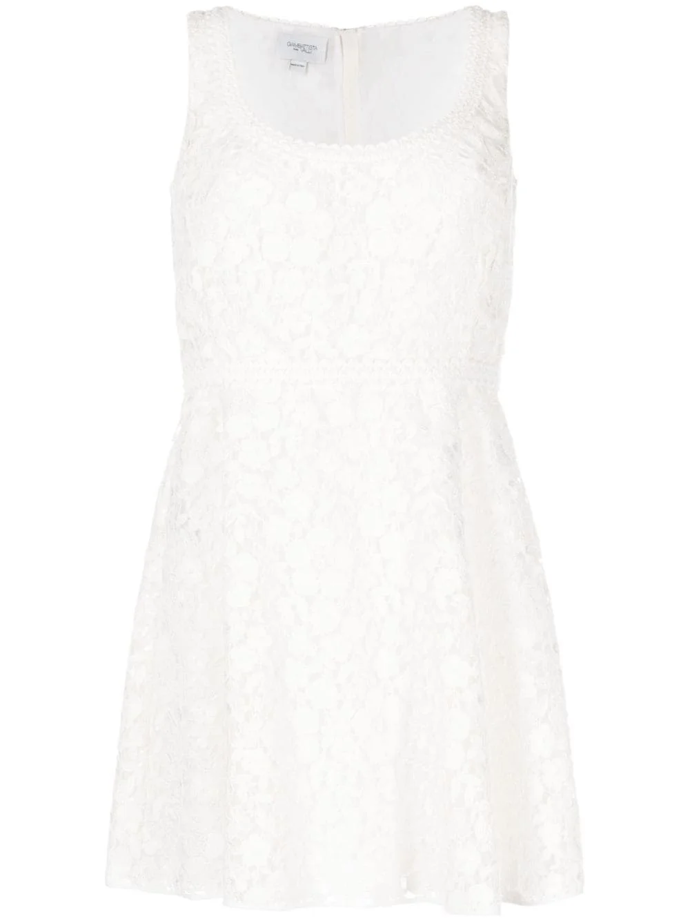 sleeveless lace mini dress - 1