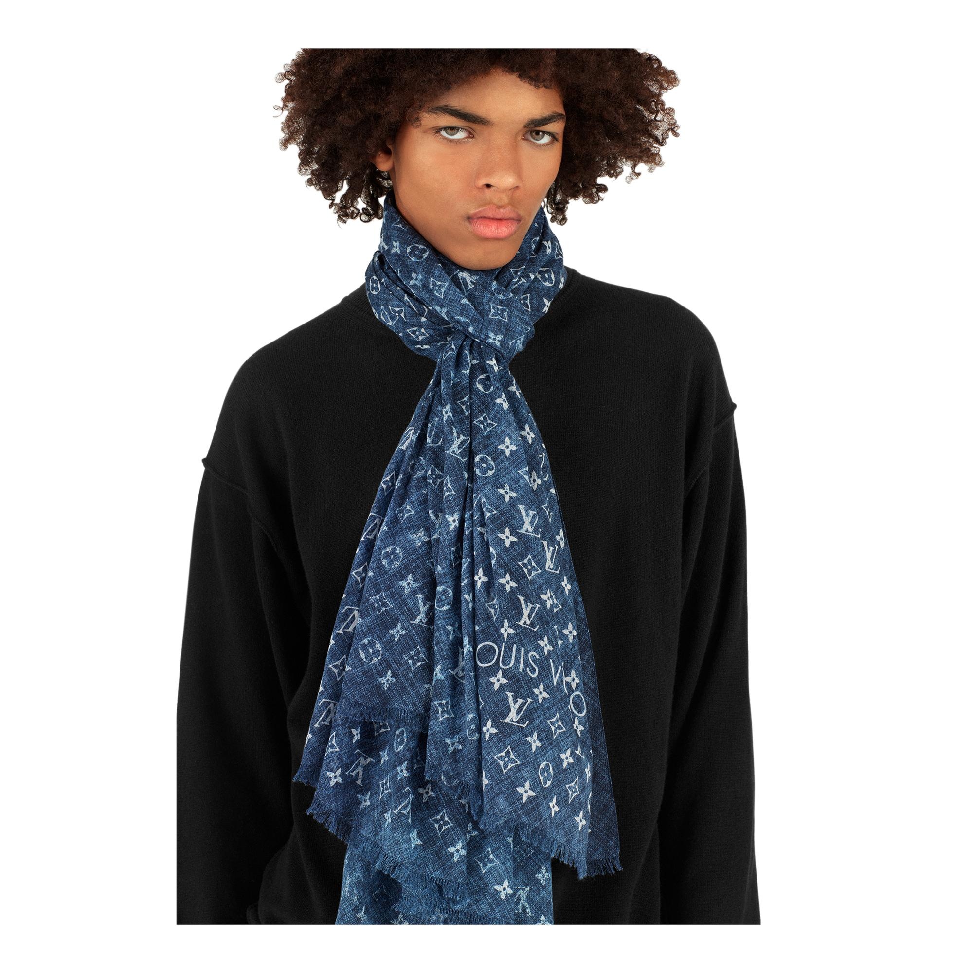 Monogram Denim Stole - 6