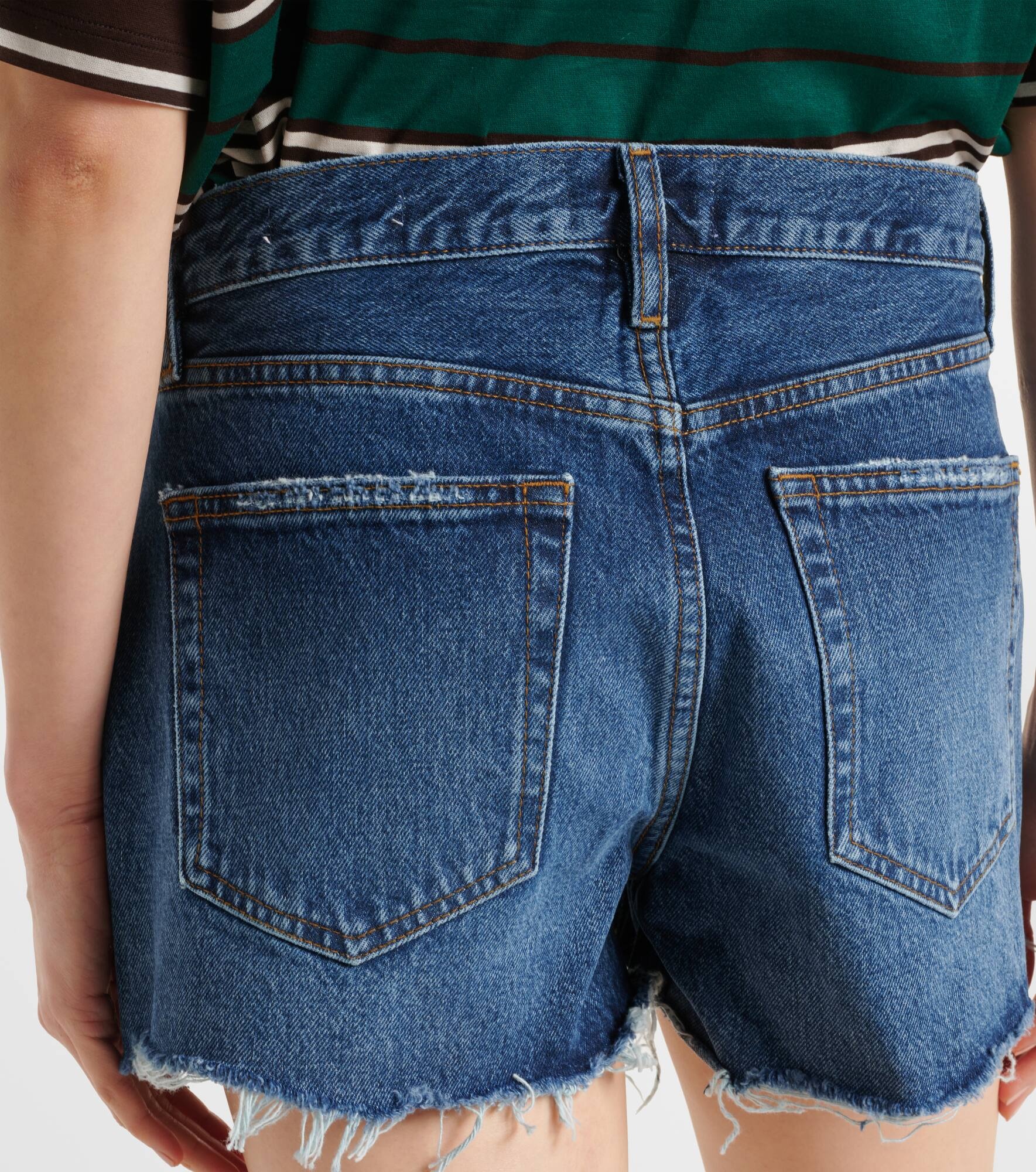 The Hang frayed mid-rise denim shorts - 5